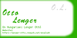 otto lenger business card